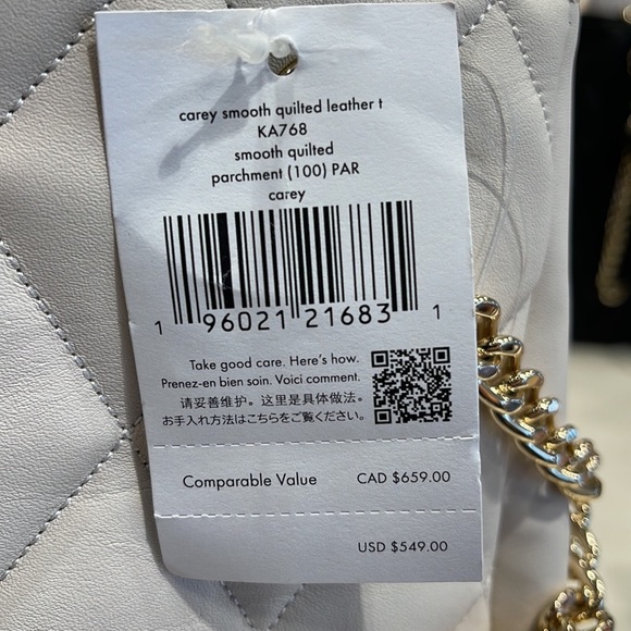 Kate Spade Carey Tote
COLOR:
Parchment
NWT - Picture 10 of 16